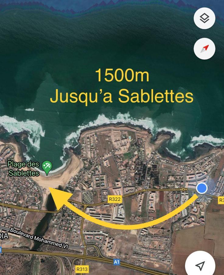 Mansbay Beach, Vue Sur Mer, Acces Plage A Pied, Mohammédia Eksteriør billede